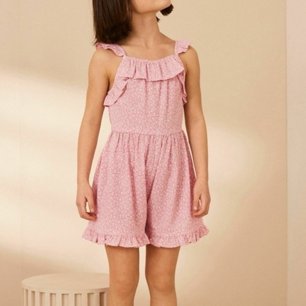 NWT NEXT Kids Pink Ditsy Floral Playsuit/Romper​